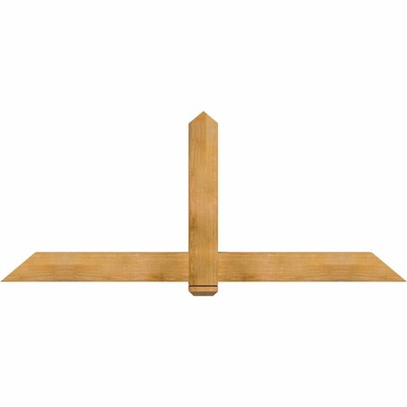 Ekena Millwork Eugene Rough Sawn Timber Gable Bracket, Western Red Cedar, 84"W x 35"H x 4"D x 6"F, 10/12 Pitch GBW084X35X0406EUG00RWR